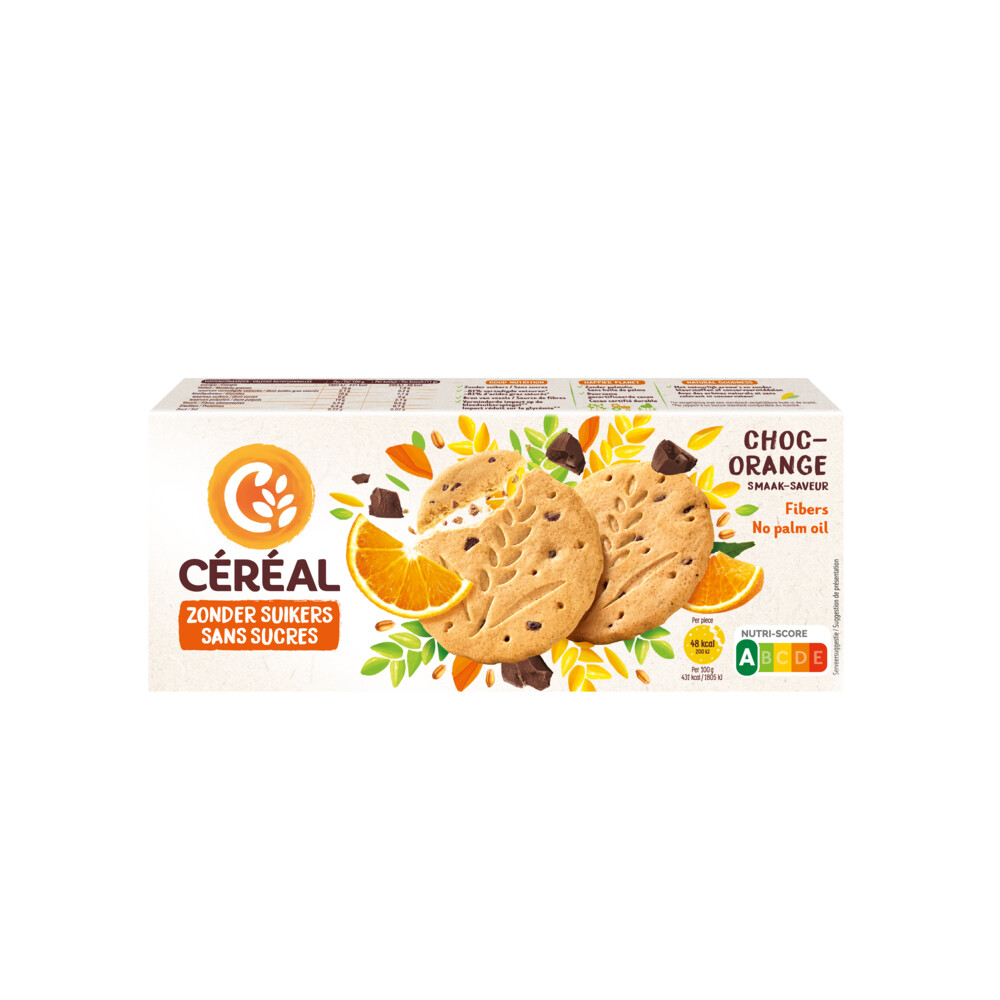 3x Céréal Zandkoekjes Chocolade & Sinaasappel132 gr