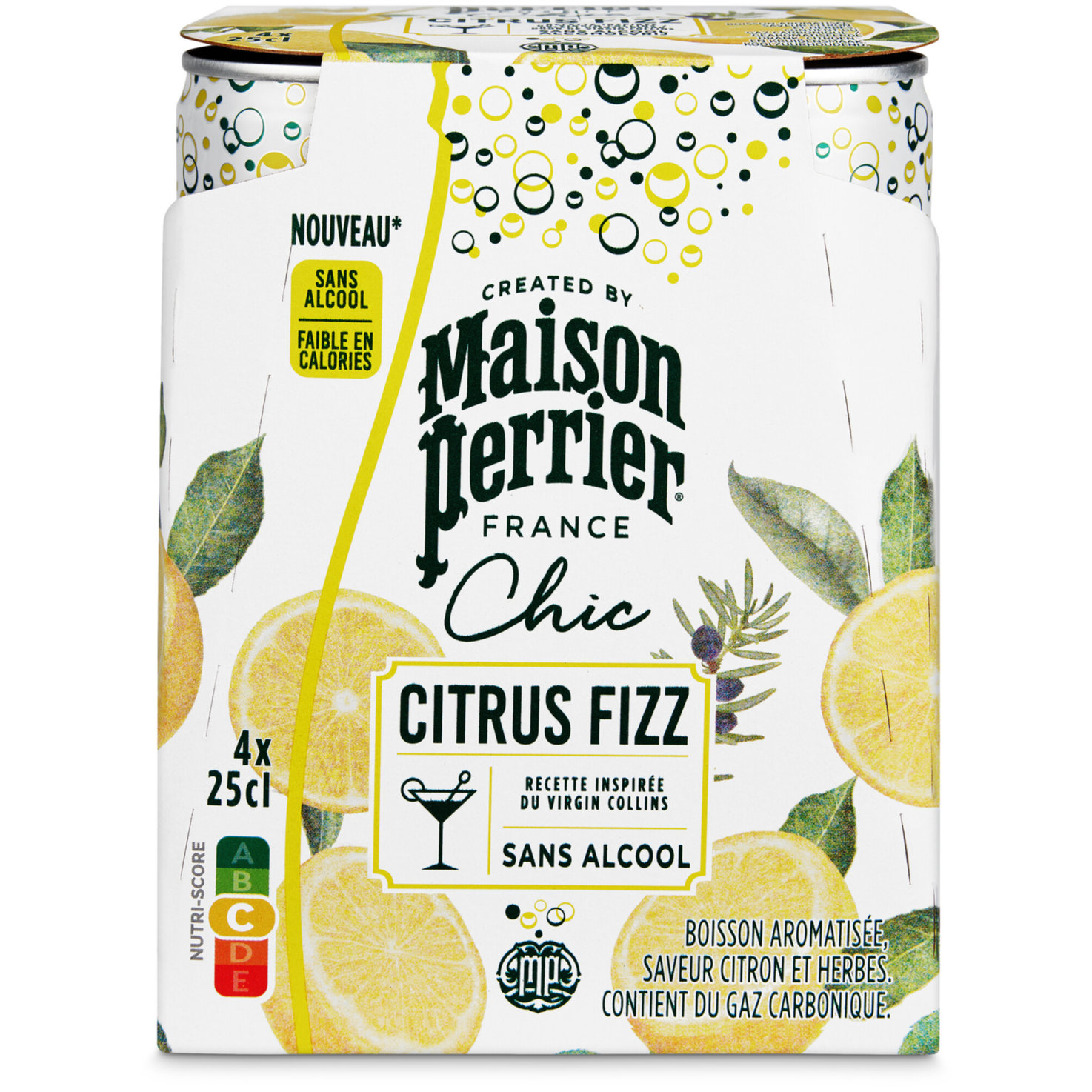 Perrier Chic Citrus Fizz 4x25cl -100cl
