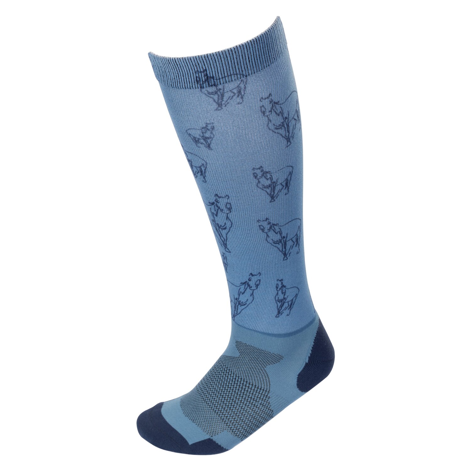 ARIAT Kniestrümpfe Slim Printed  - navy sketch horse - Einheitsgröße
