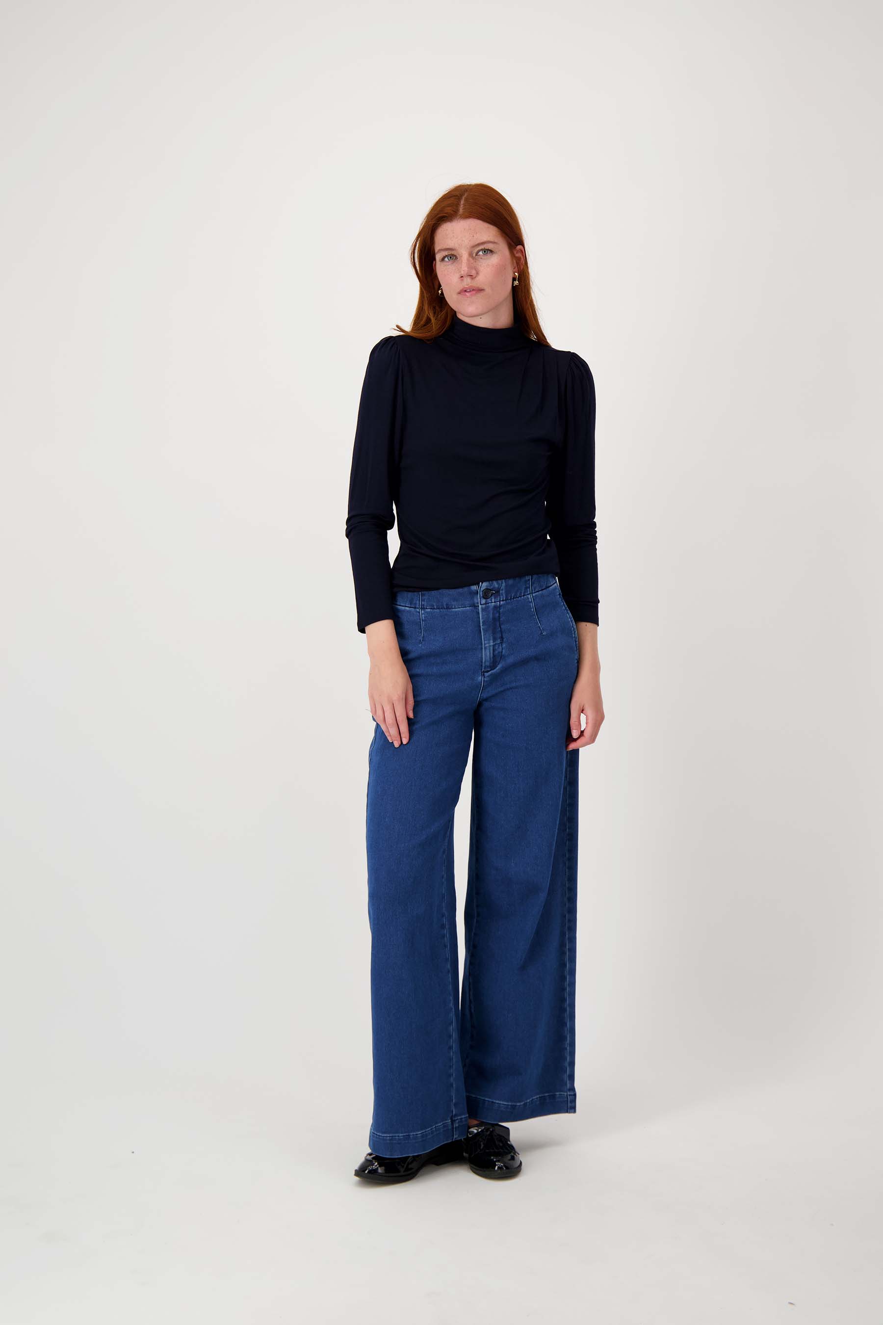 top met plooi detail