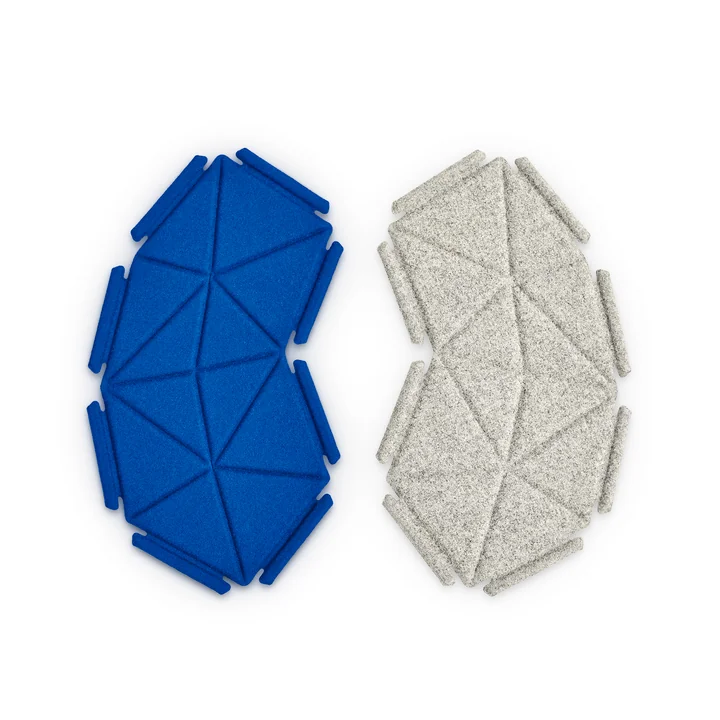 Kvadrat - Clouds 8er-Set, Divina Melange 120 (meliertes grau) / Divina 756 (ultramarin)