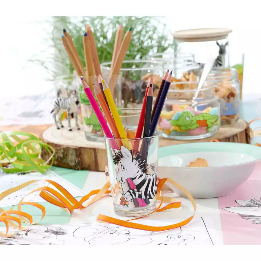 Ritzenhoff & Breker GmbH & Co. KG Geschirr-Set mit Kinderbecher Happy Zoo Zebra 7er Set bunt
