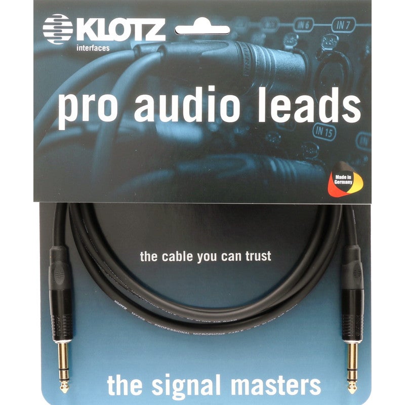 Klotz B-3 B3PP1K0750 audiokabel 6.3mm jack 3p verguld 7.5m