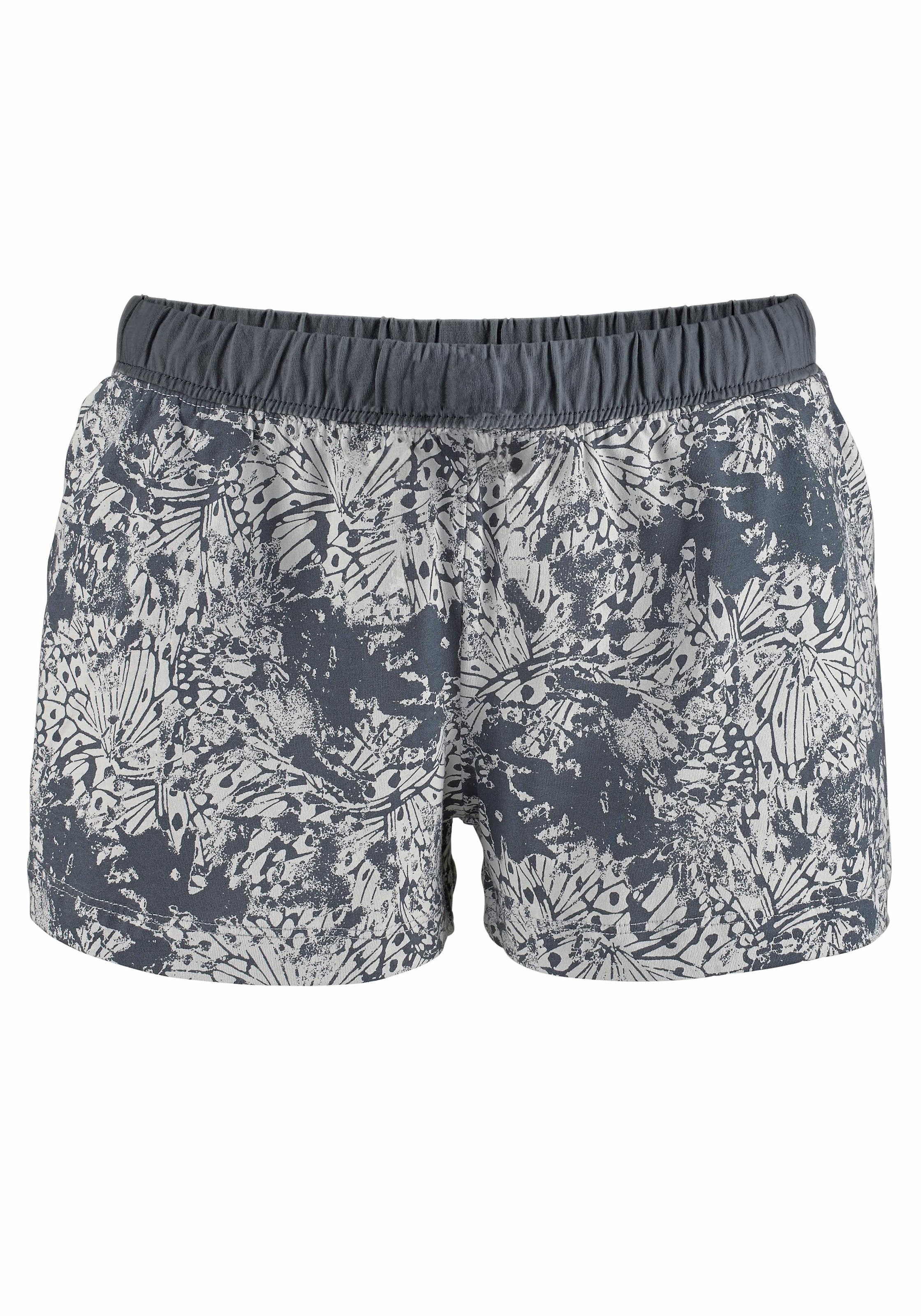 Buffalo Shorty, 2 mit gemusterter Shorts und softem Basic T-Shirt