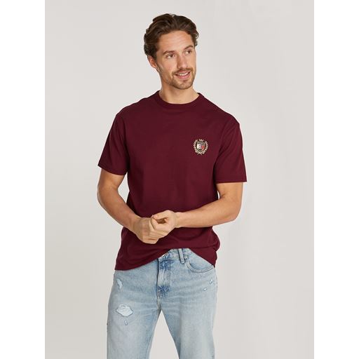 Tommy Jeans Crest Flag T-shirt, Deep Rouge, XL