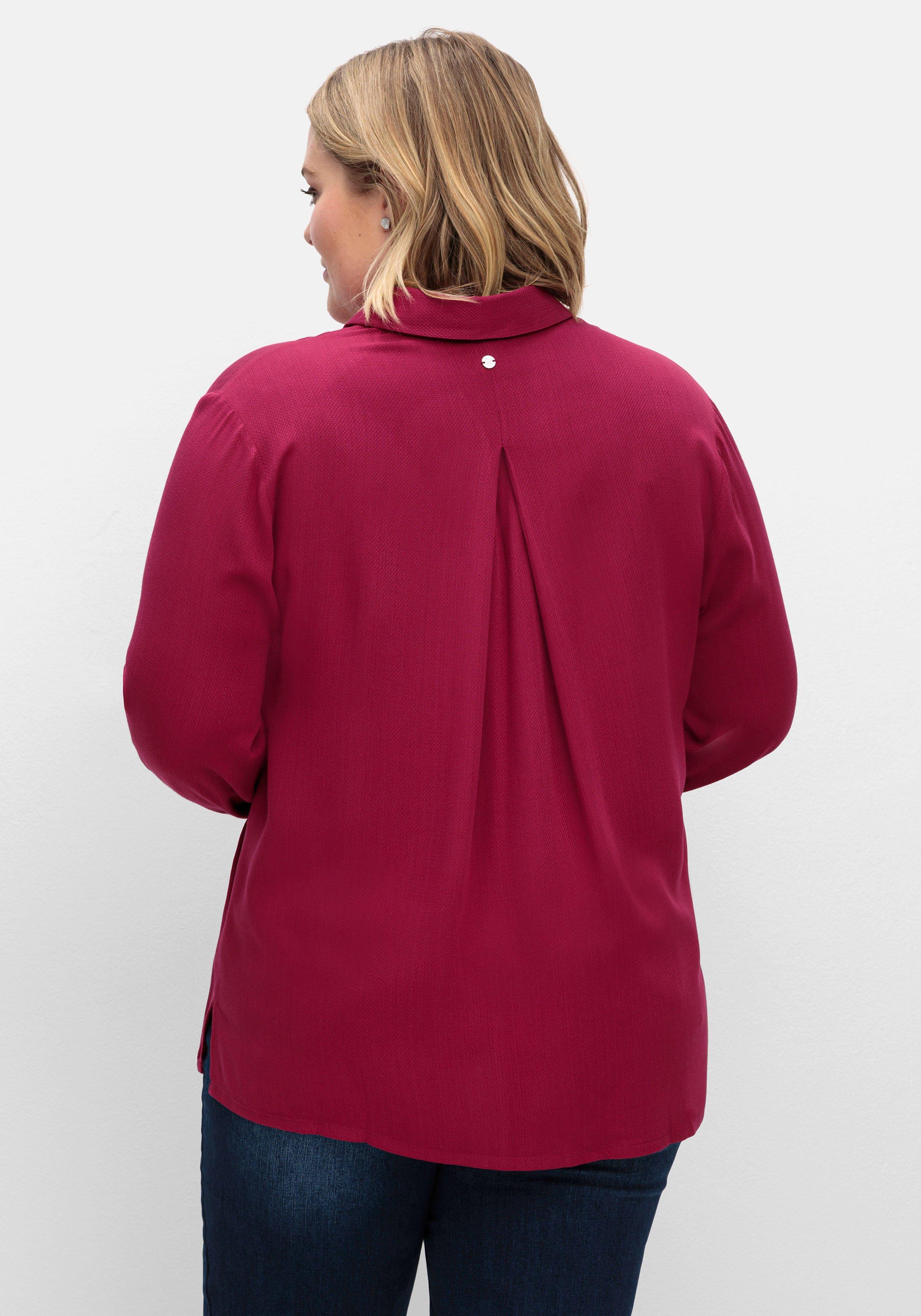 Hemdbluse in strukturierter Optik