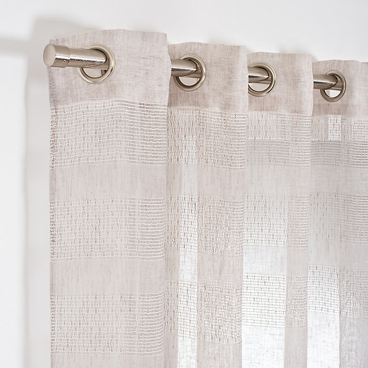 Voilage tamisant à œillet Hanna Rocle l.140 x l.240 cm beige