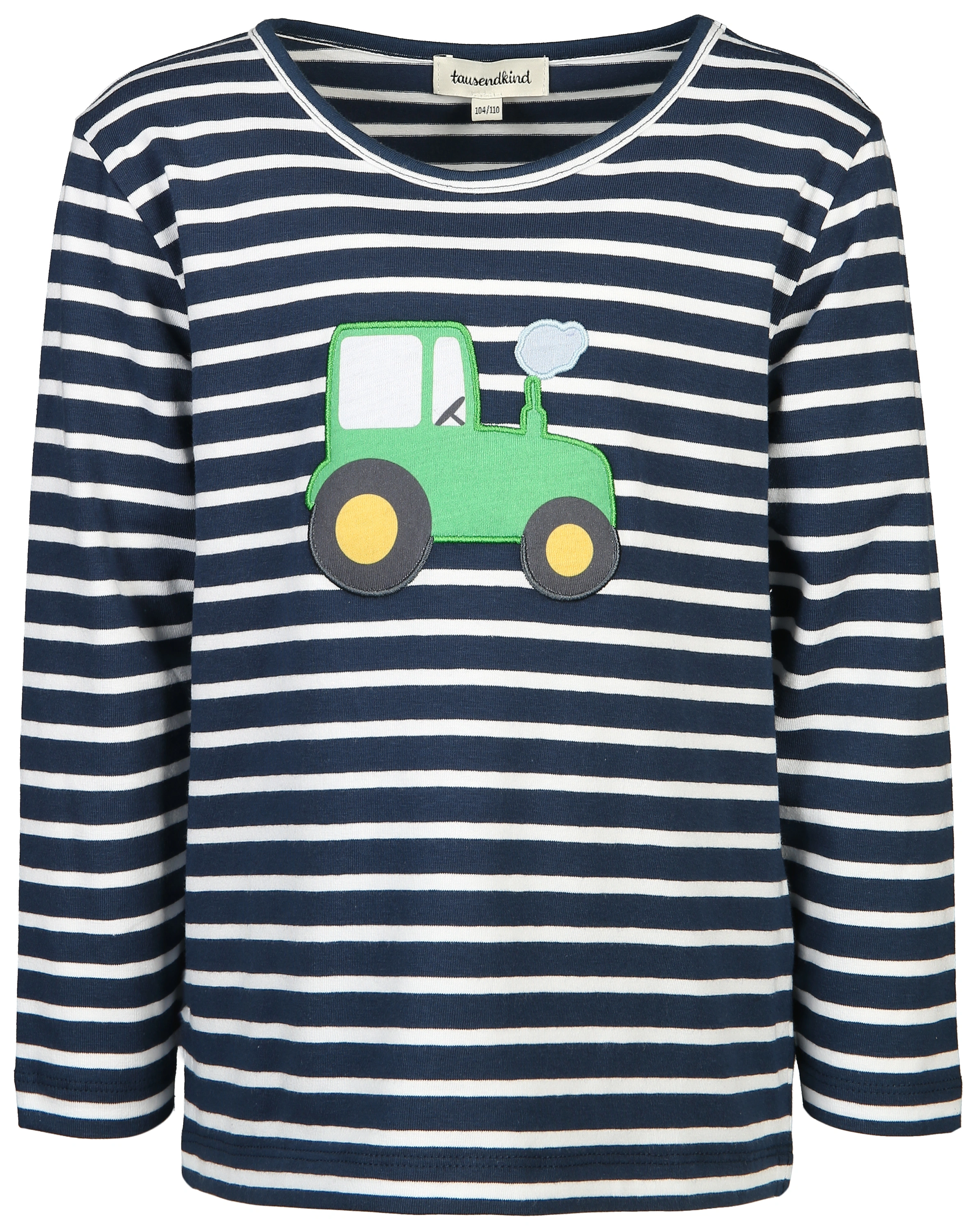 Langarmshirt TRAKTOR TOBI gestreift in dunkelblau