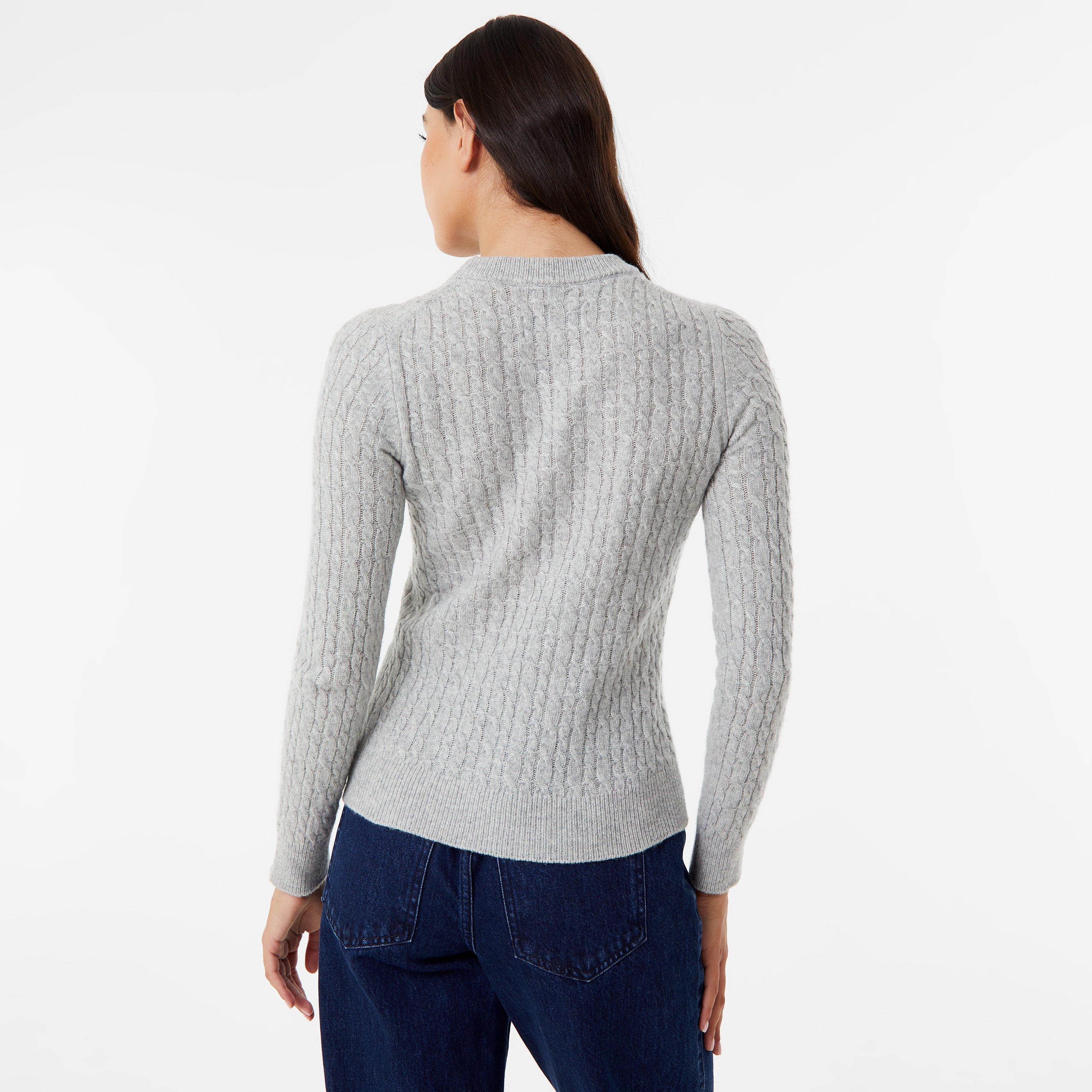 Jack Wills Tinsbury Merino Wool Blend Cable Knitted Jumper