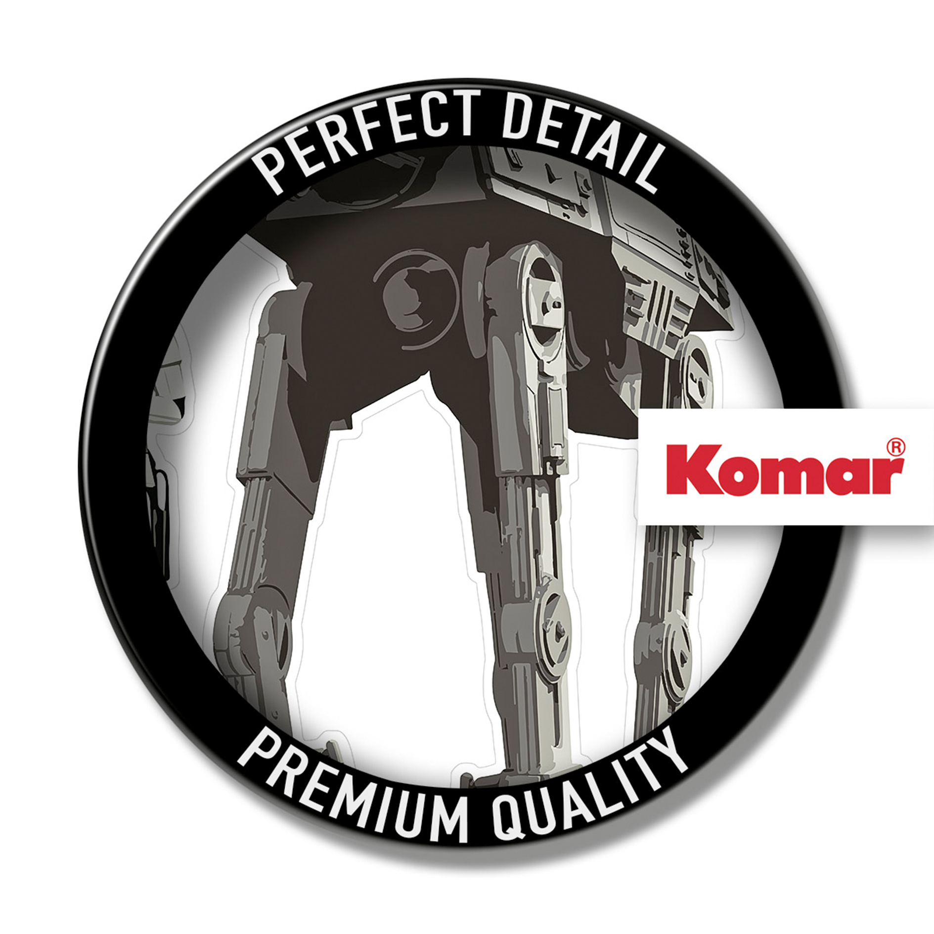 Wandtattoo STAR WARS DOOMED - grau-schwarz-weiß - 100x70 cm