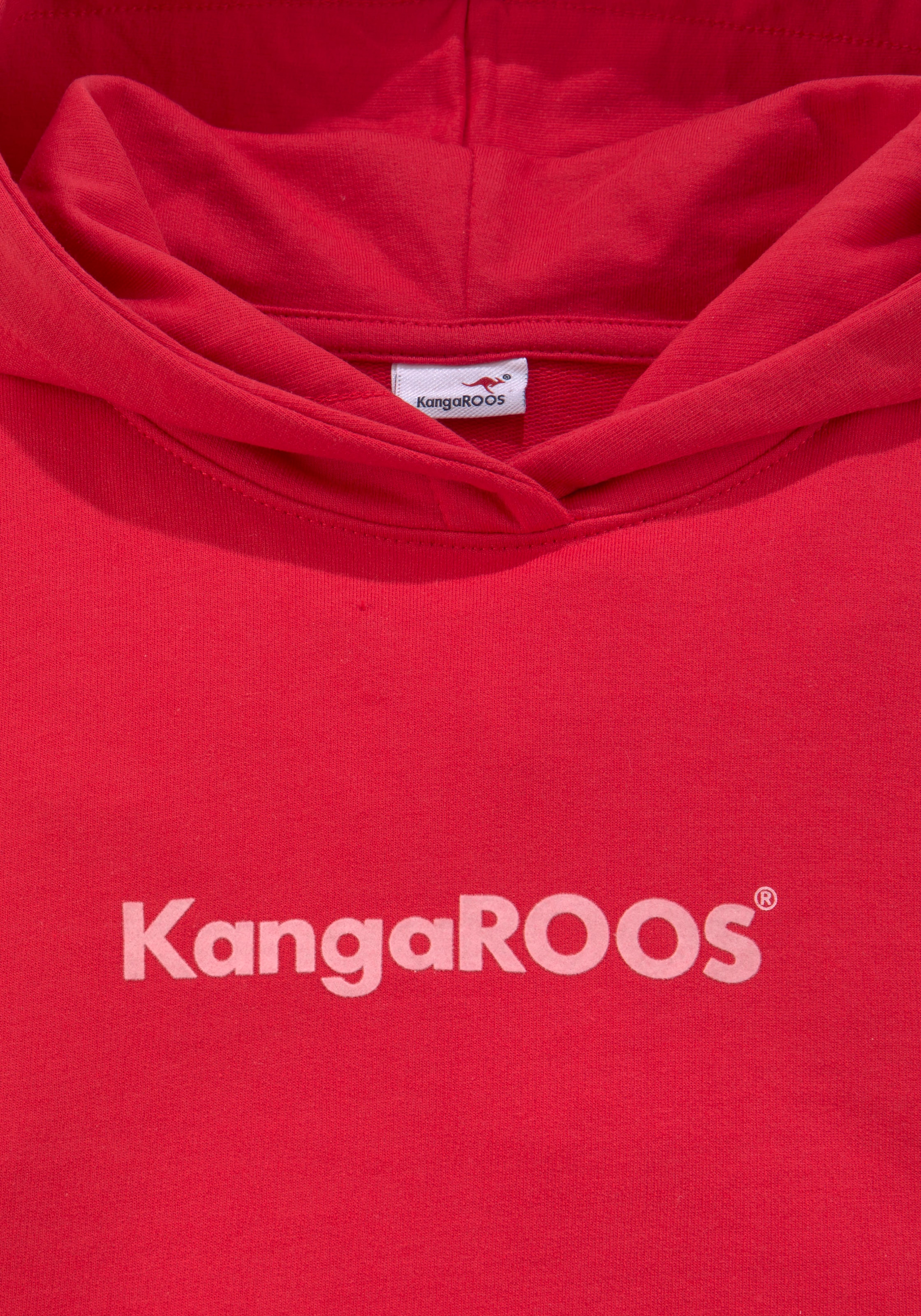 KangaROOS Kapuzensweatshirt »Hoodie mit Logoprint«, Langarm,  bedruckt,  aus Sweatware mit Baumwolle,  mit Kängurutasche