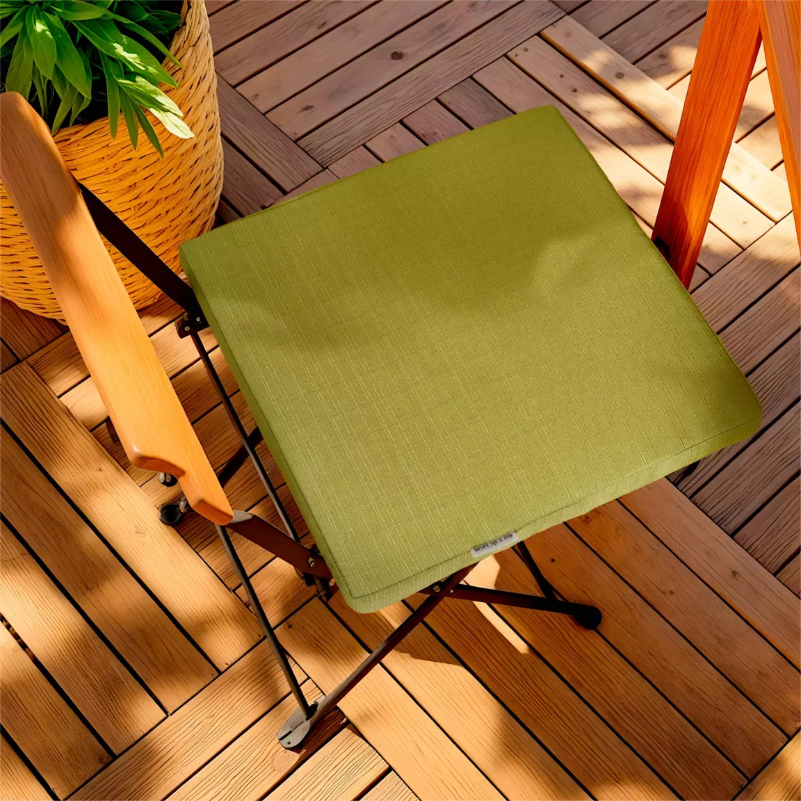 Coussin de chaise extérieur carré (40 x 40 cm) Sunset Vert olive