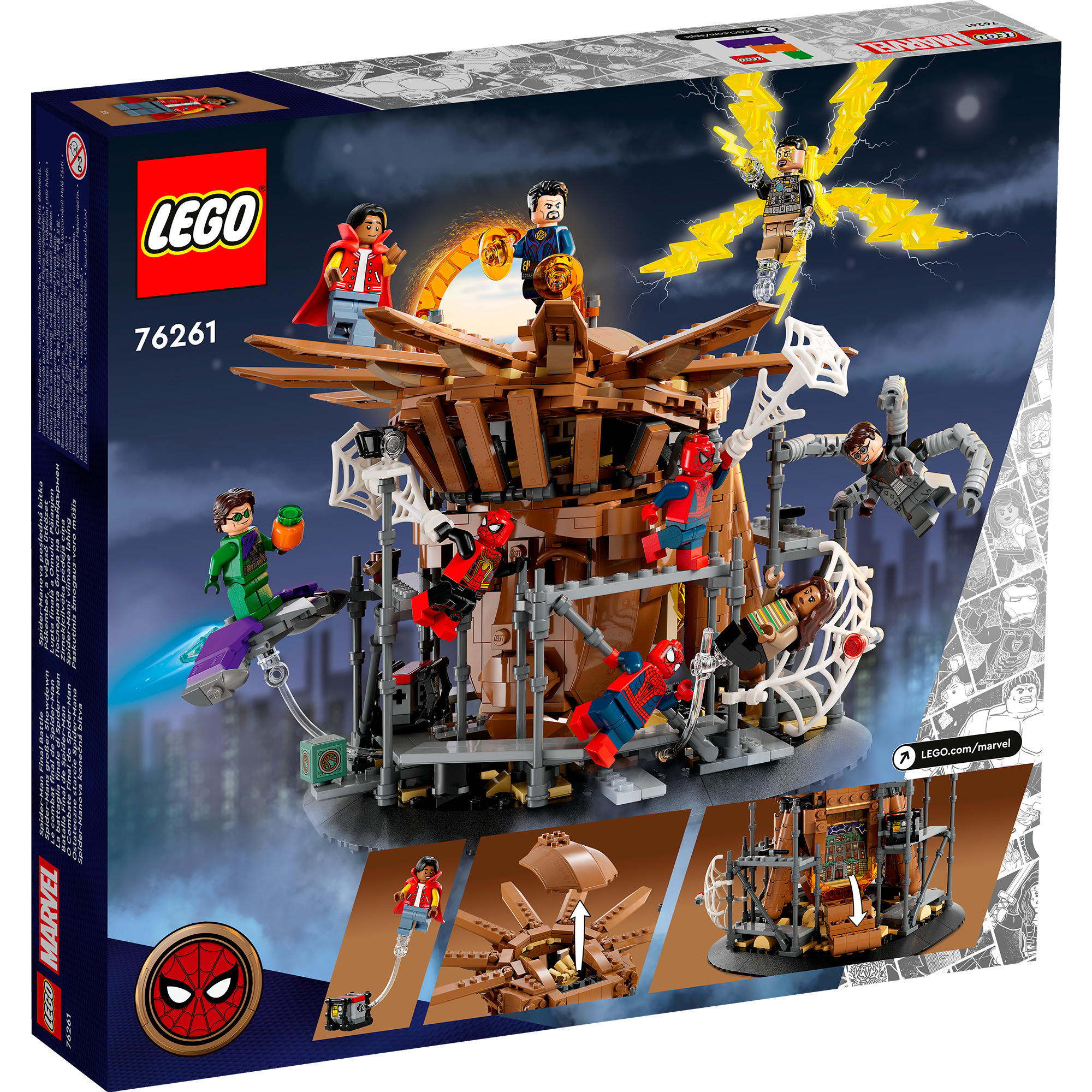 LEGO Konstruktionsspielzeug Marvel Super Heroes Spider-Mans großer Showdowns