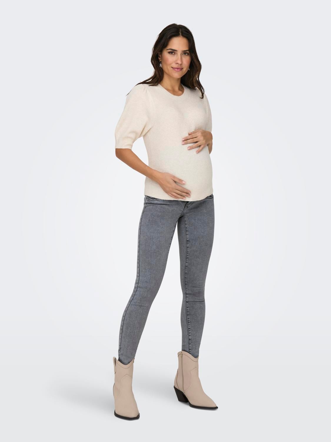 OLMRAIN Mittlere Taille Skinny Fit Jeans Medium Grey Denim