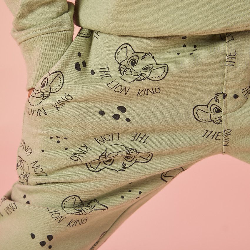Jogging molleton imprimé Le Roi Lion Disney pour garçon - Vert