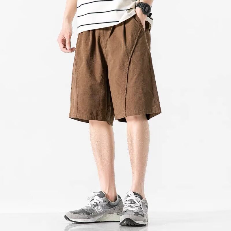 deersweeti - Mid Rise Plain Panel Shorts