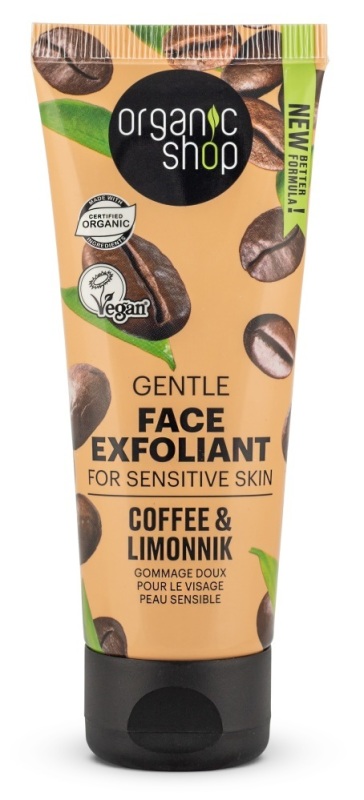 organic shop Gentle Face Exfoliant Coffee & Lime 75 ML