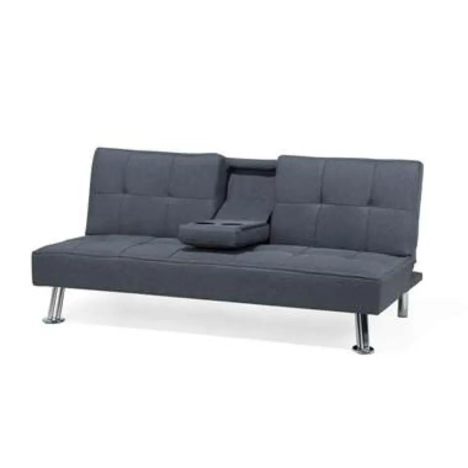 ROXEN - Slaapbank 3-zits - Donkergrijs - Polyester