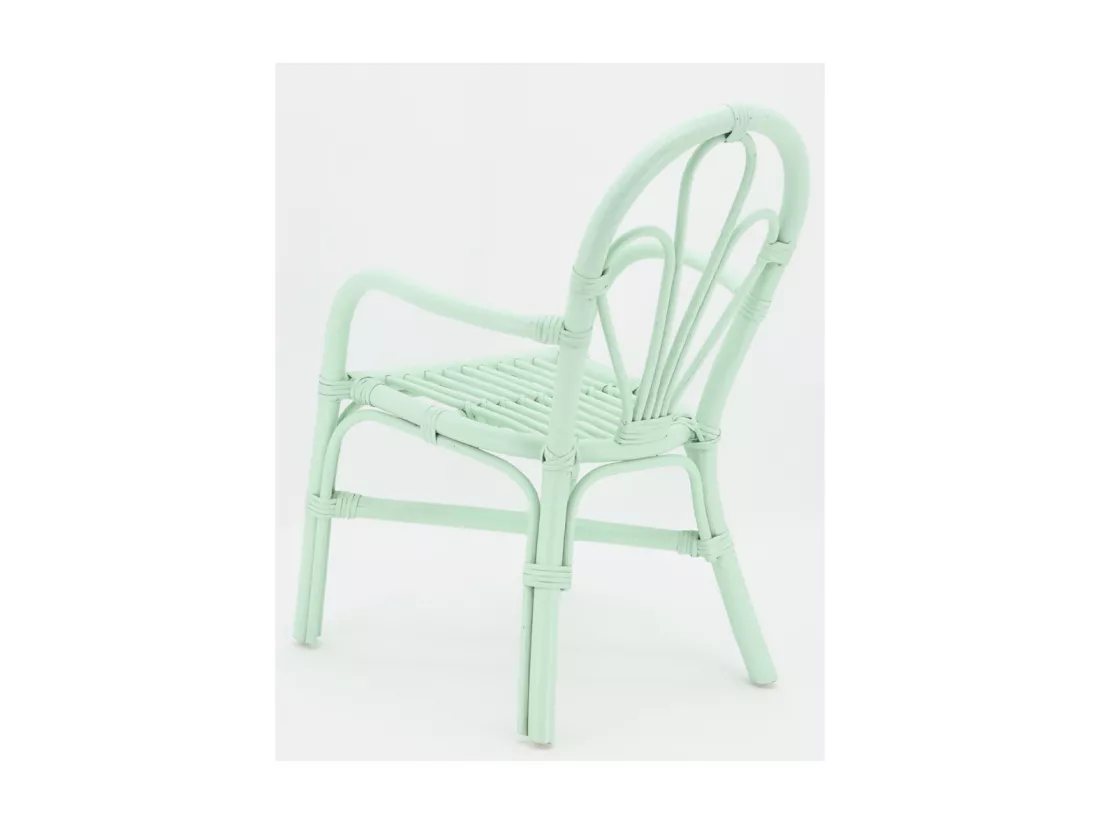 Fauteuil enfant en rotin Joseph Vert