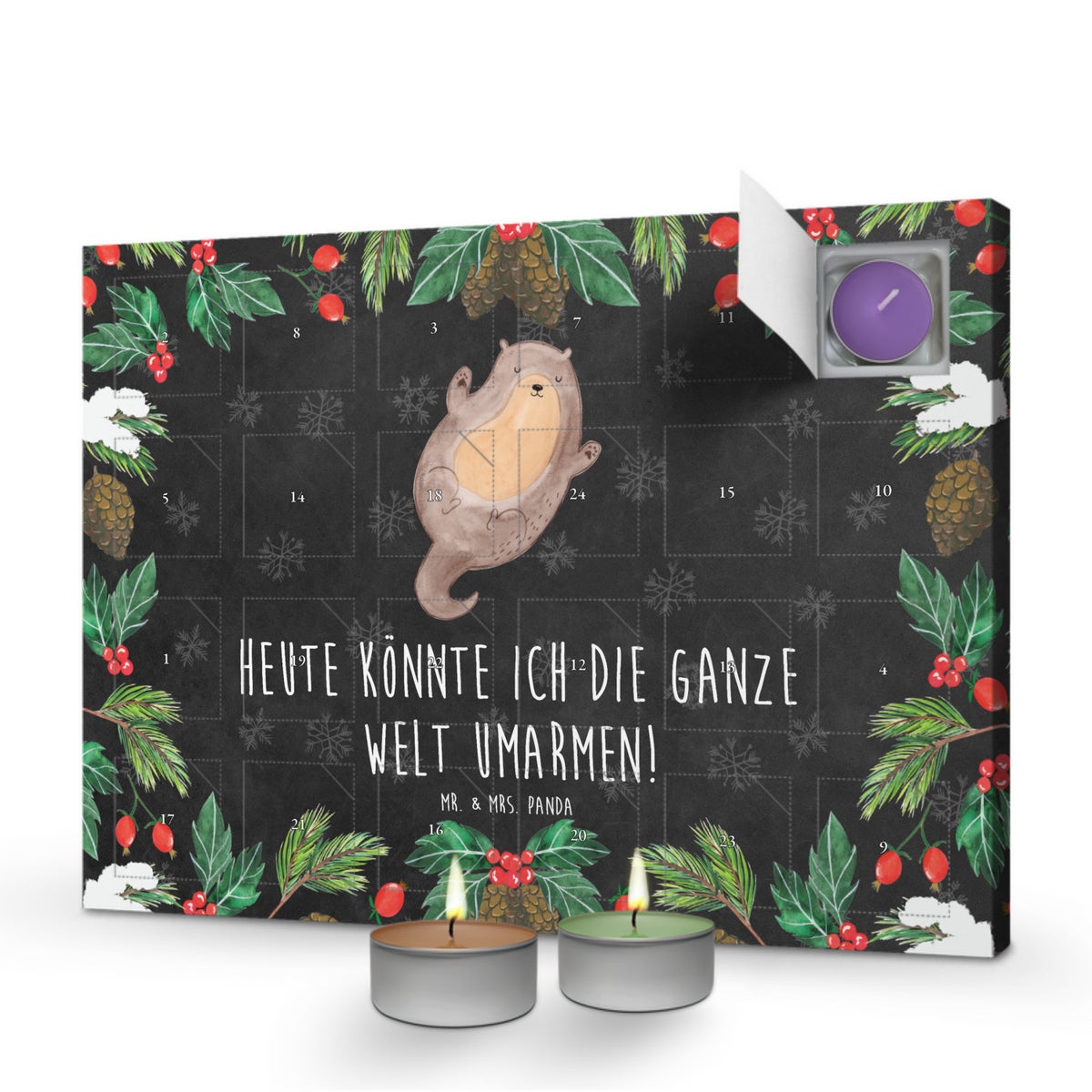 Mr. & Mrs. Panda Geurkaars Adventskalender Otter Hugs - Zwart