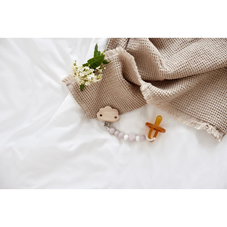 LÄSSIG Soother Holder WoodSilicone Little Universe Rose