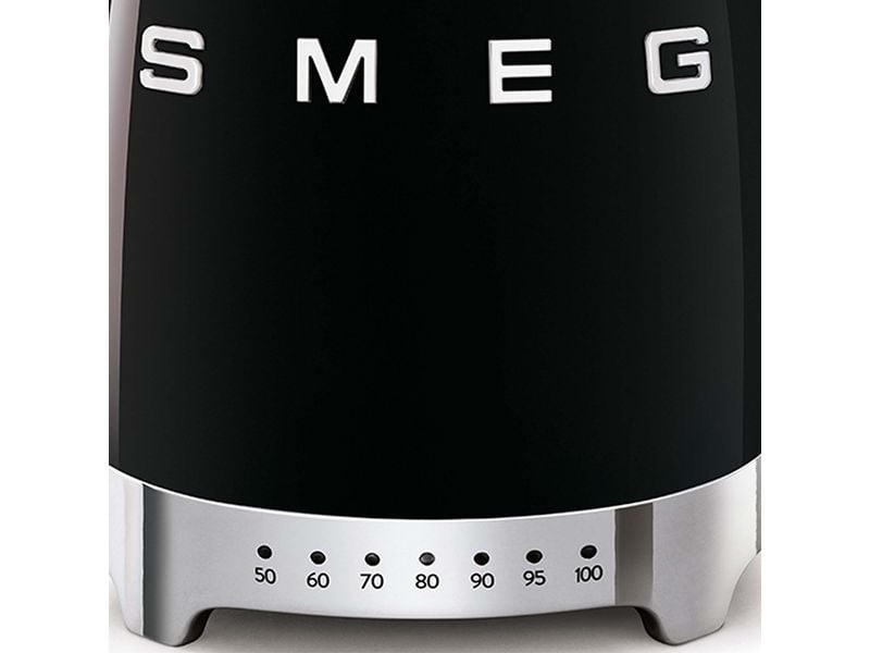 SMEG Wasserkocher 50's Style KLF04BLEU 1.7 l, Schwarz Wasserkocher im Stil der 50er Jahre