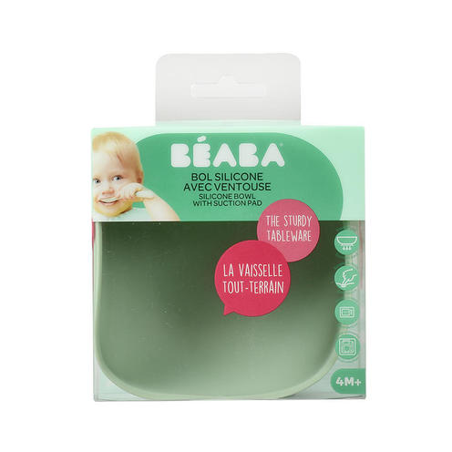 Bol silicone ventouse Sage green - BEABA