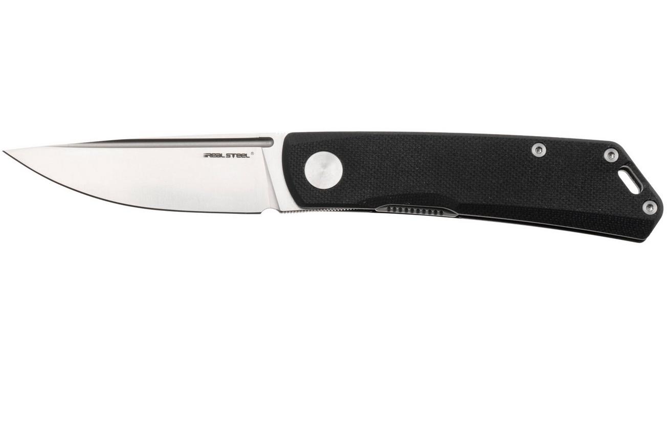 Real Steel Luna Phantom Flipper 7007BS Satin D2, Black G10, zakmes, Jakub Wieczorkiewicz design
