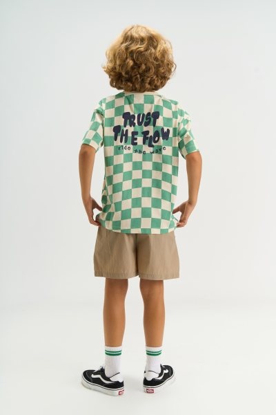 The New The New shirt Tiago créme de menthe check