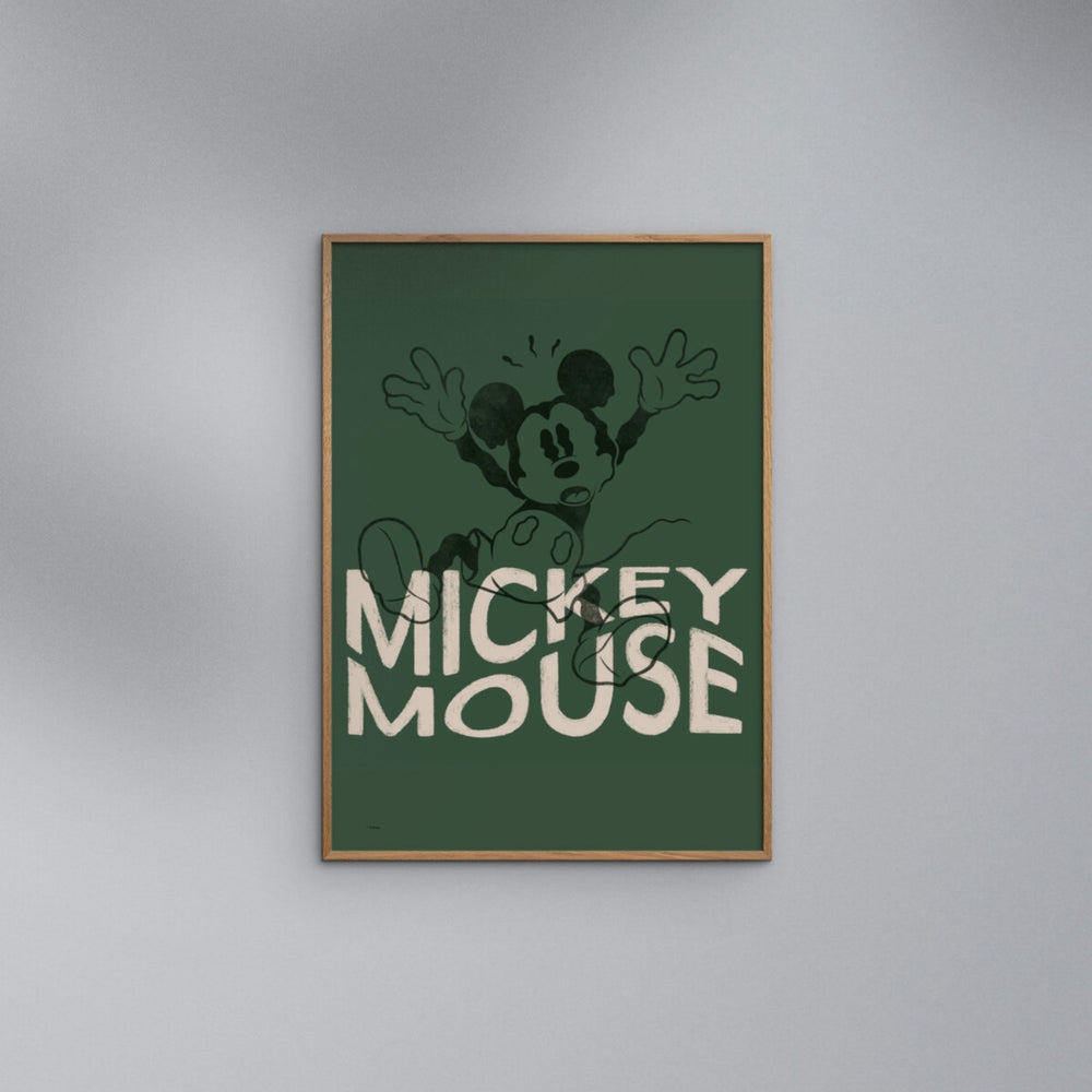 Køb Poster & Frame Disney - Wavy Mickey Green