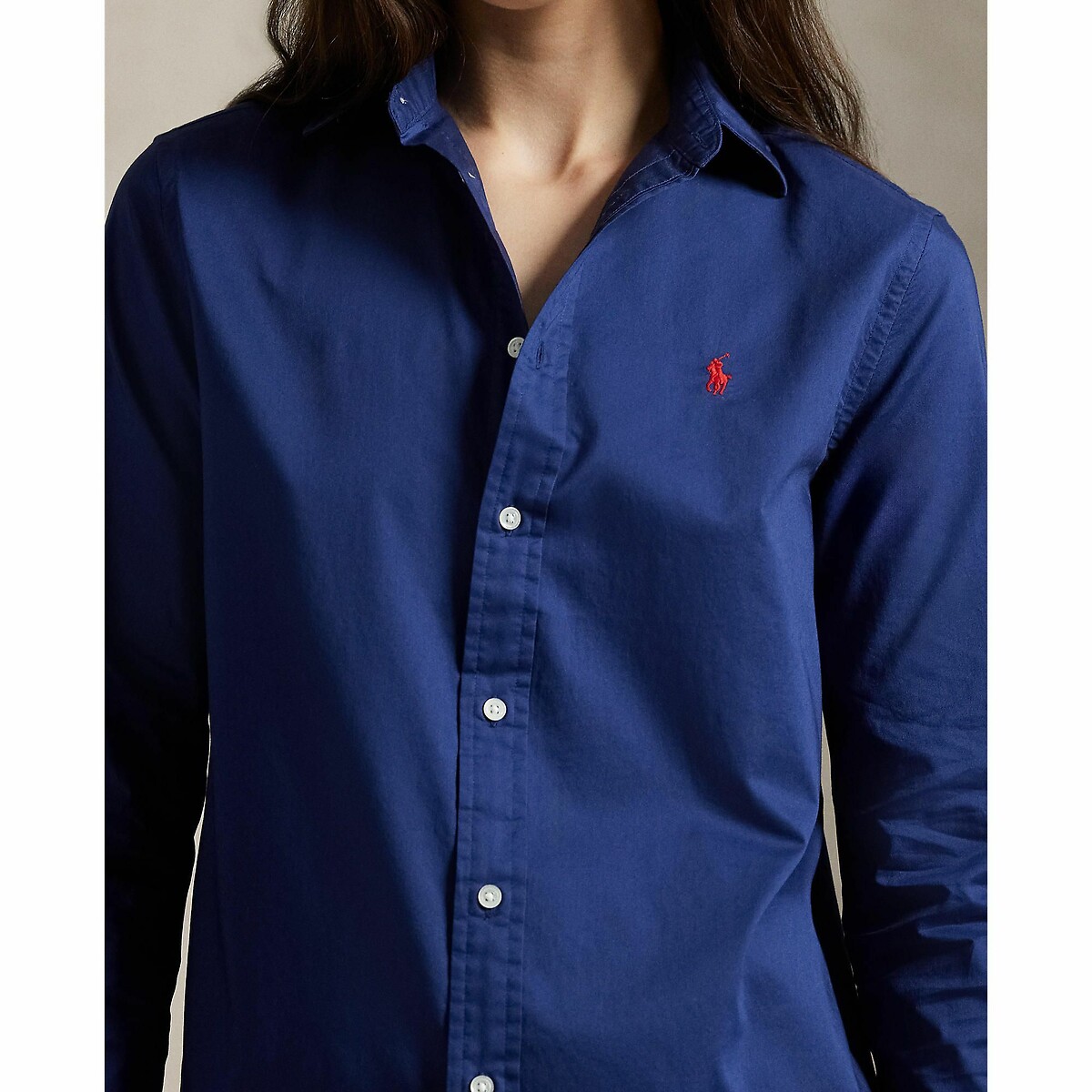 POLO RALPH LAUREN<br>Camisa reta de algodão