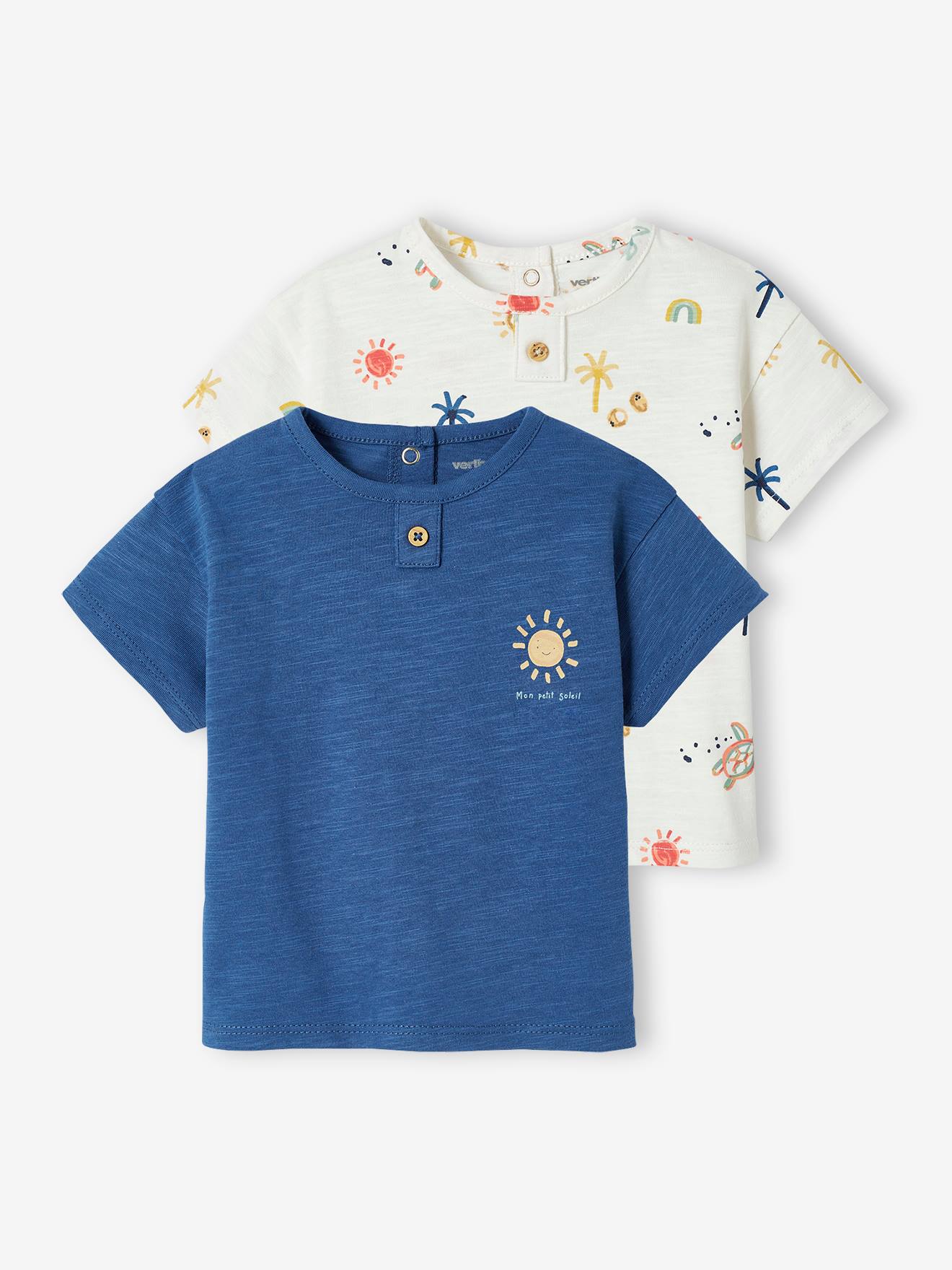 Pacote com 2 camisetas infantis de manga curta 