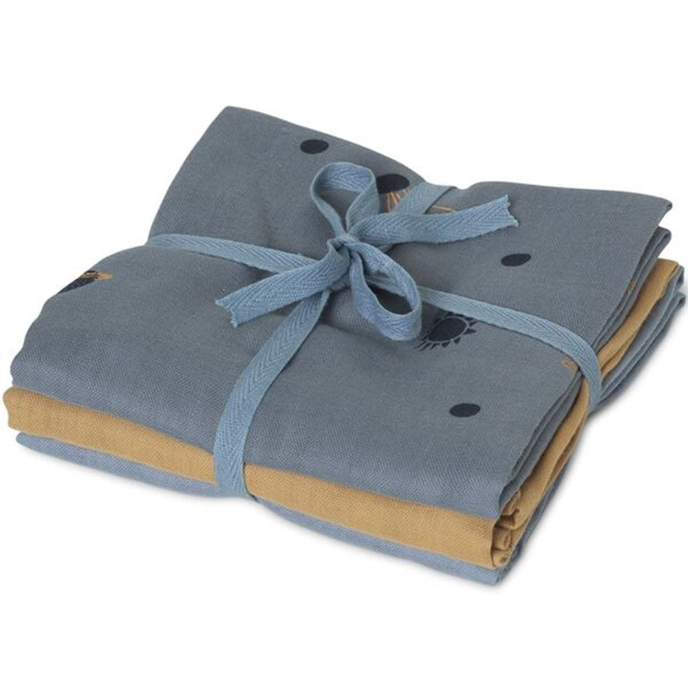 Muslin Squares 3-pak Moon - Ferm Living → Luksusbaby.dk