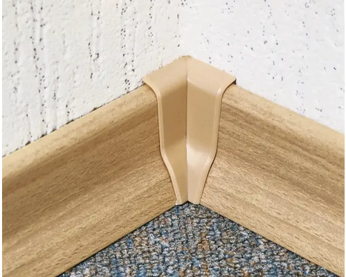 Geschuimde witte binnenhoekstukken voor plinten, 48 mm