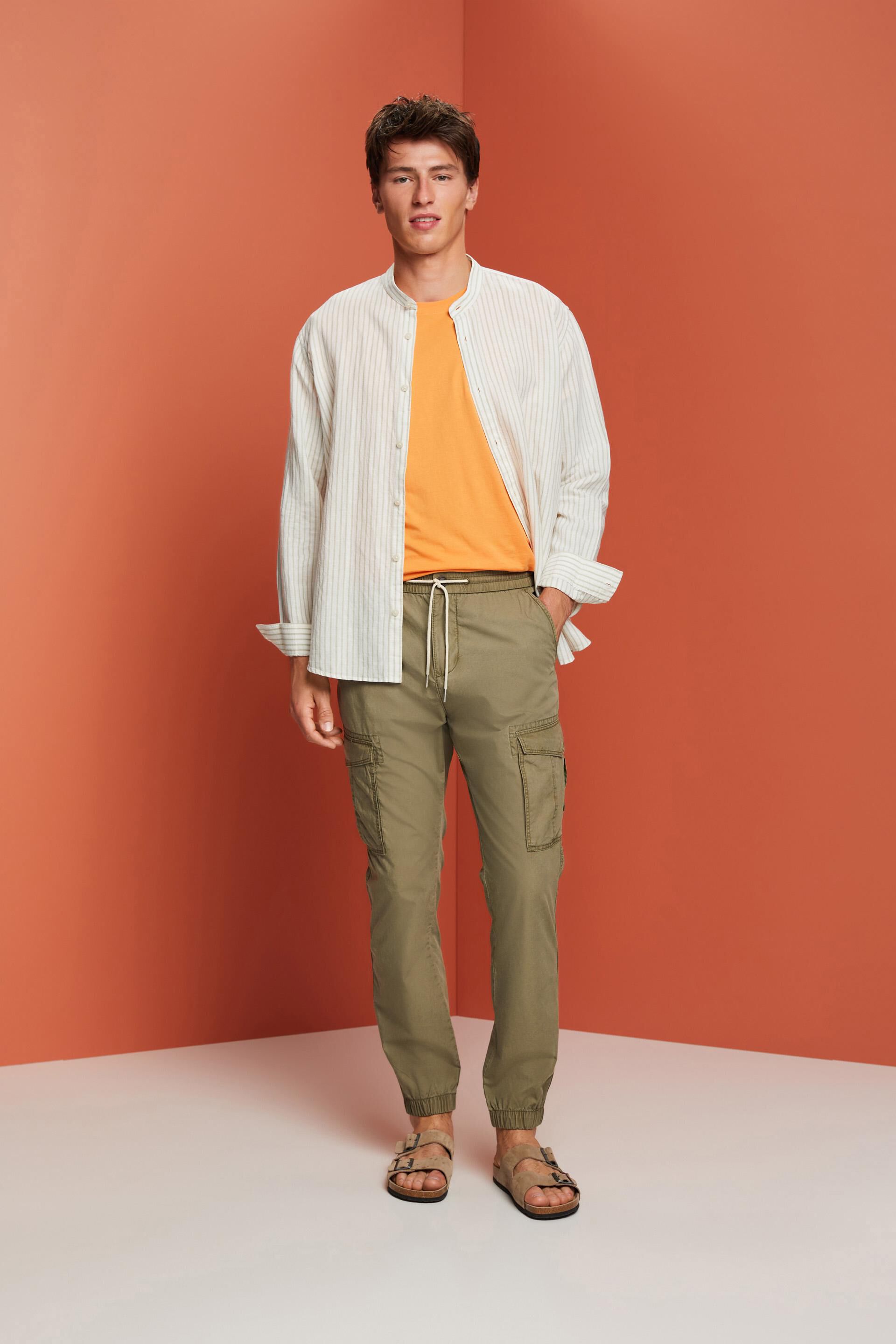 Pantalon cargo à enfiler, 100% coton