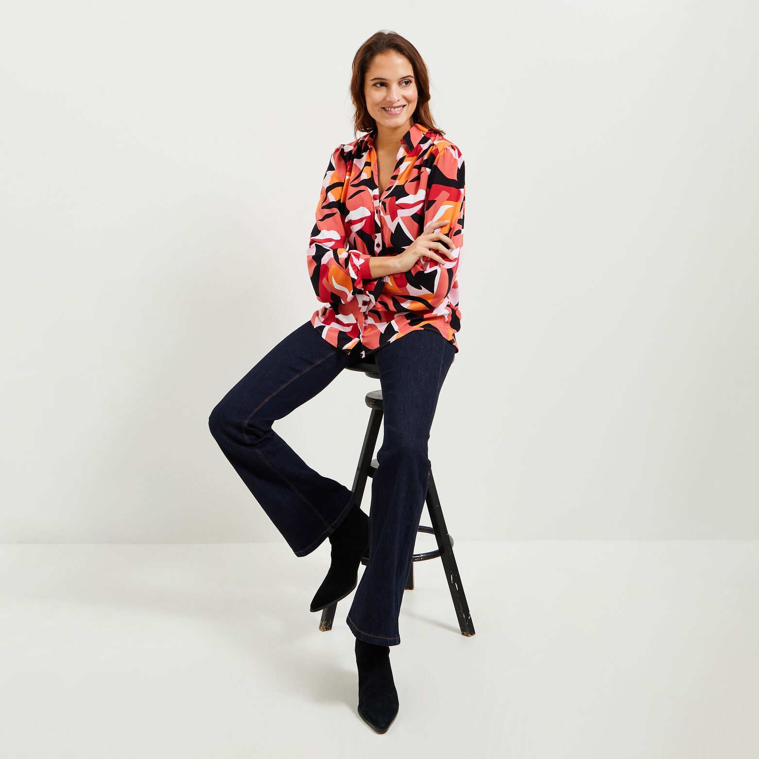Chemise imprimée femme