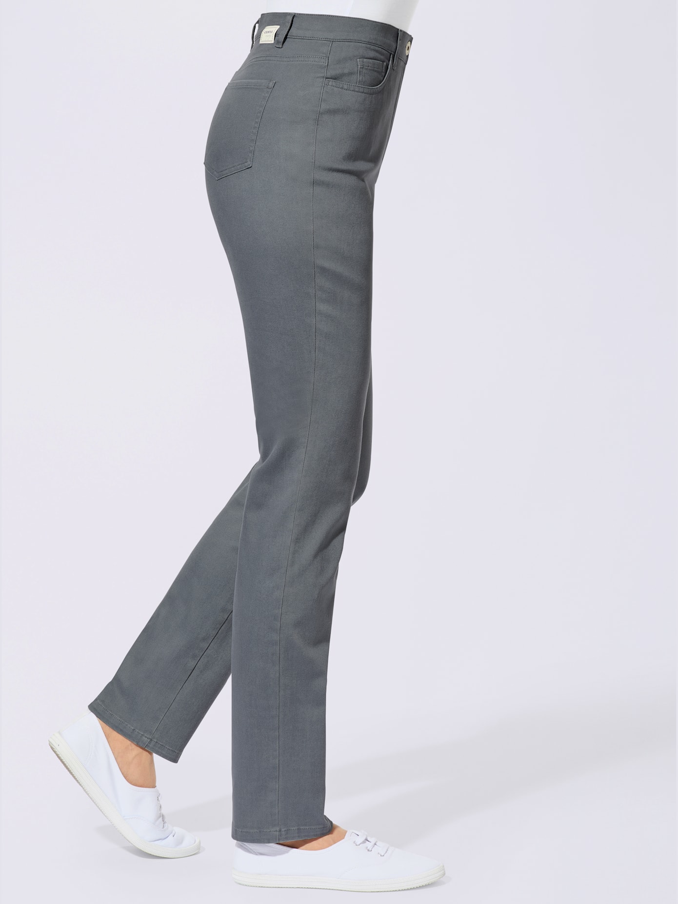 Pantalon mélanges matières perfect fit 4 poches coupes droite