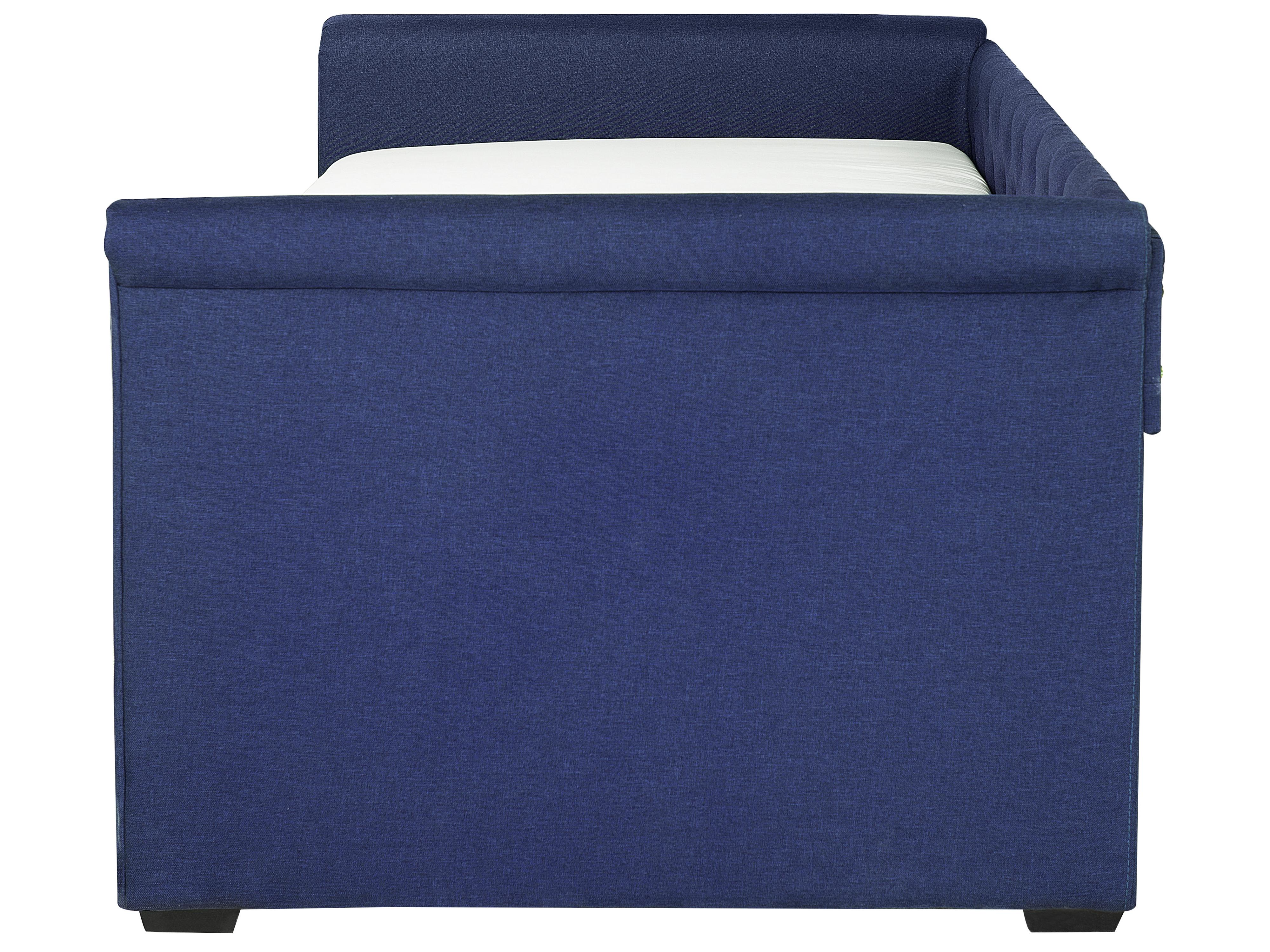 Onderschuifbed Stof LIBOURNE 90 x 200 cm Marineblauw