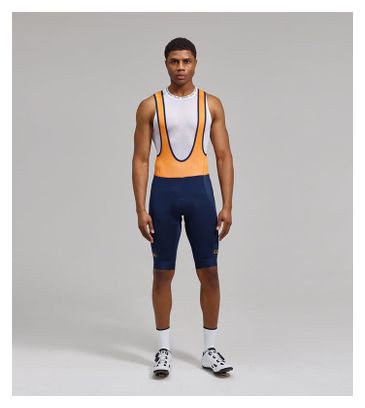 Cuissard Court à Bretelles Le Col Sport II Bleu Navy/Orange