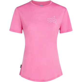 Icebreaker Merino Blend 125 Cool-Lite Sphere Across the Peaks T-Shirt Pop Damen