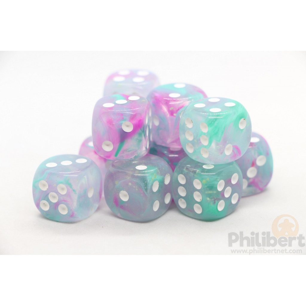 Set de 12 Dés 6 Faces Chessex : Nebula