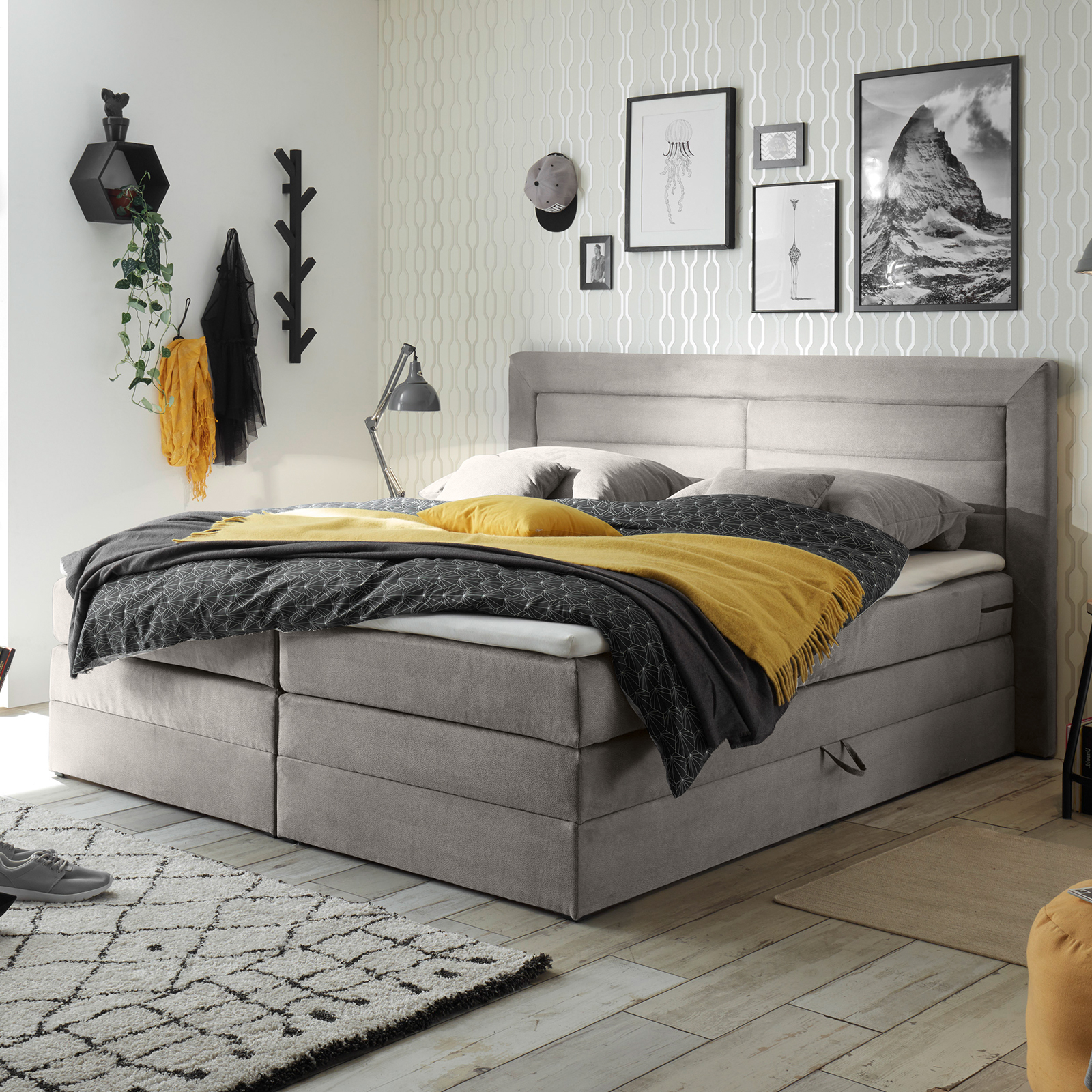 Boxspringbett - elephant - H2 - 180x200 cm
