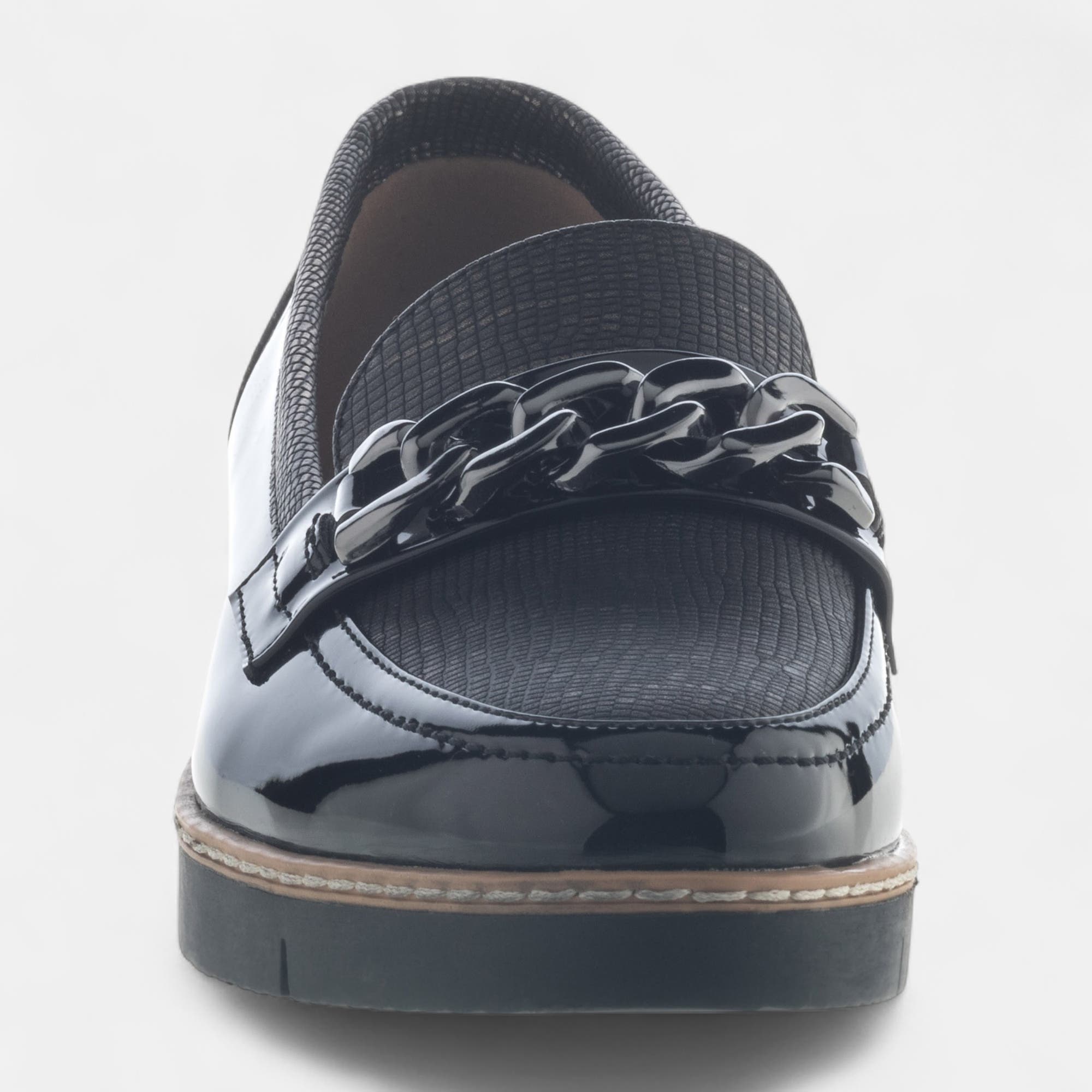 Mocassins Femme noir vernis