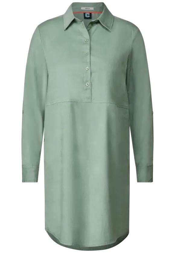 Babycord Kleid - clear sage green