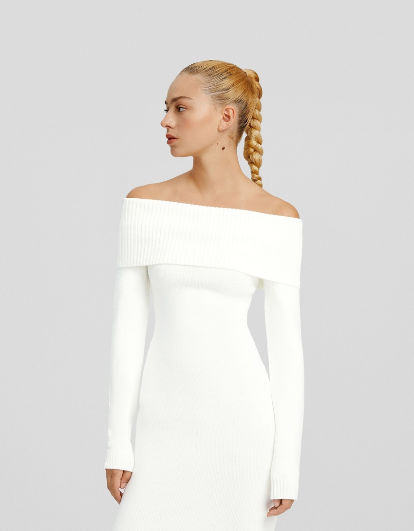 Vestido midi Bardot