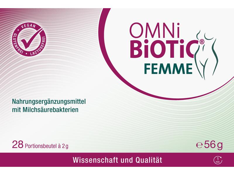 OMNI-Biotic Femme Pulver 28 Stück Vegane Nahrungsergänzung für eine gesunde Darmflora der Frau