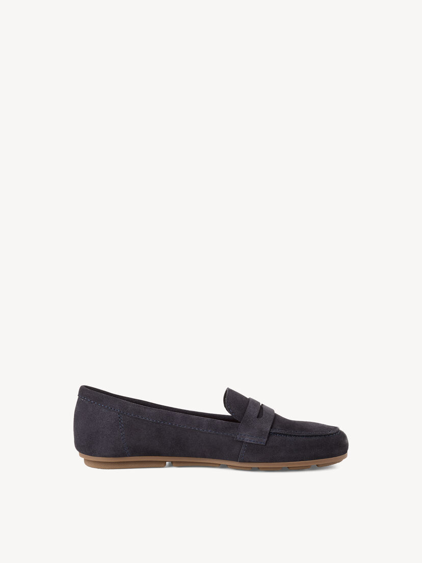 Leren Instappers - blauw