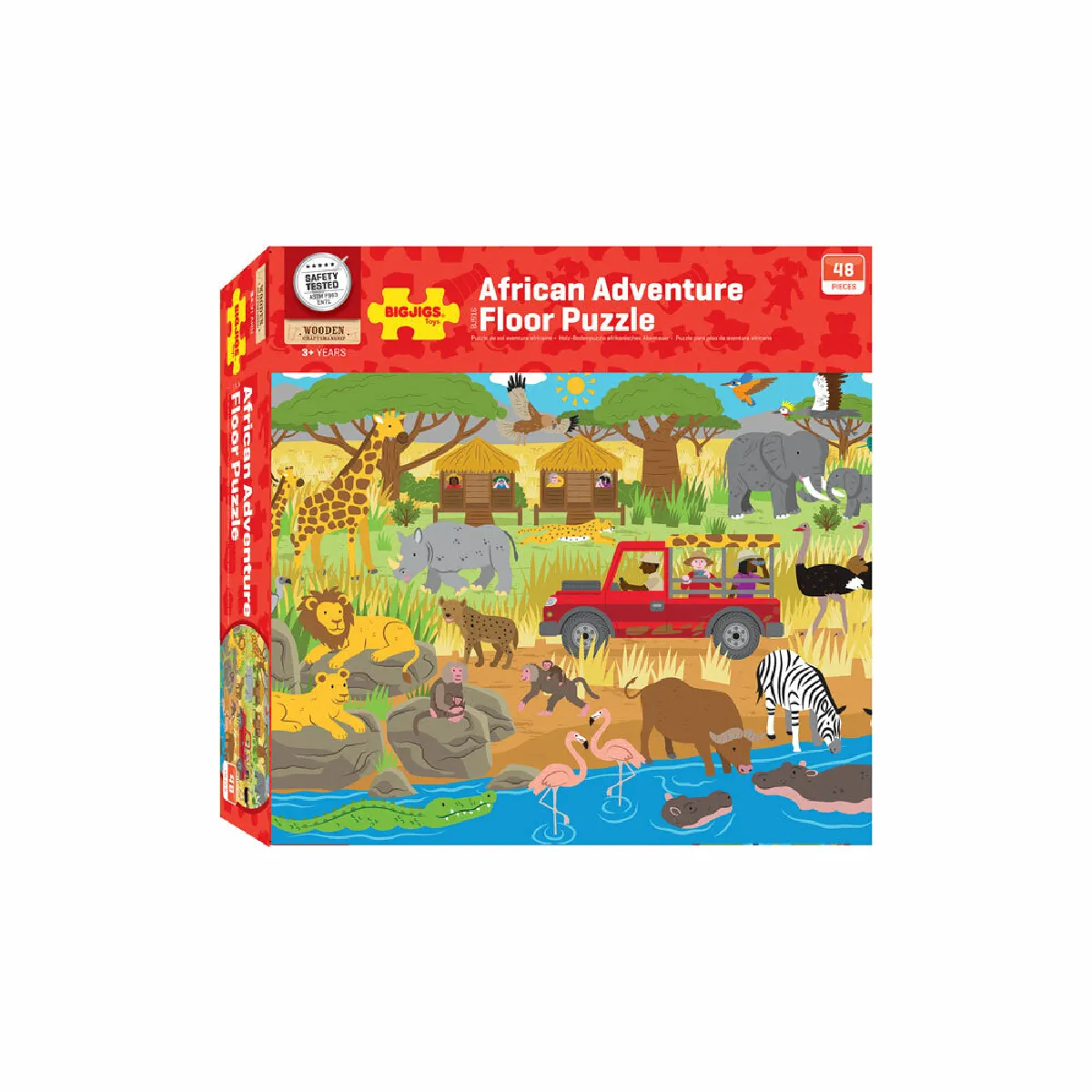 Bigjigs Toys Puzzle de sol aventure africaine