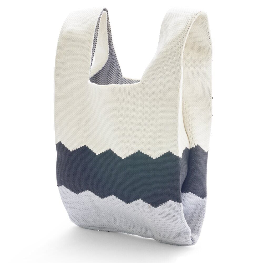 Sac à main femme tissé à motif 19,5x9xH34cm - 2 modèles