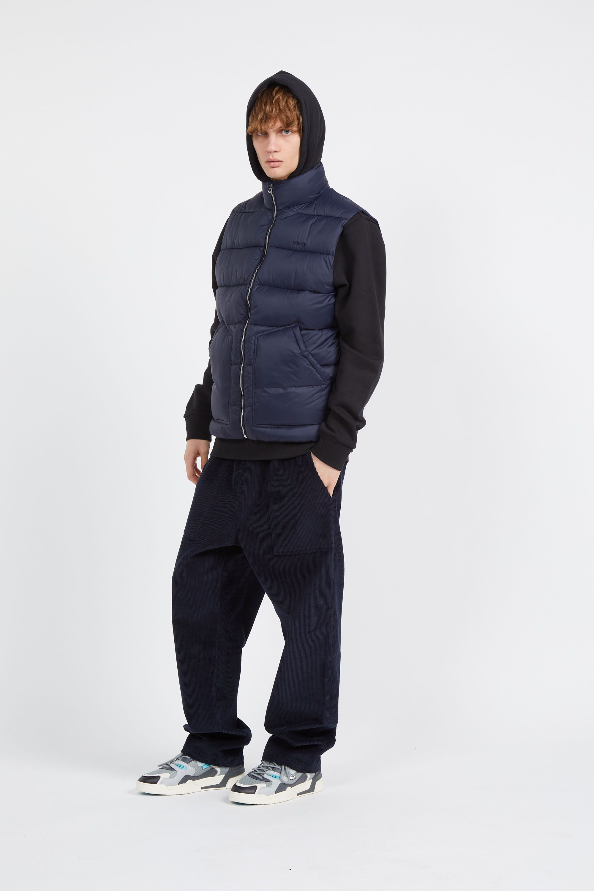 SCHOTT doudoune HAWKVRS Bleu